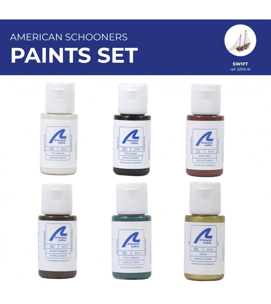 Artesania Paints Set for Ship Models: American Schooners (Swift)