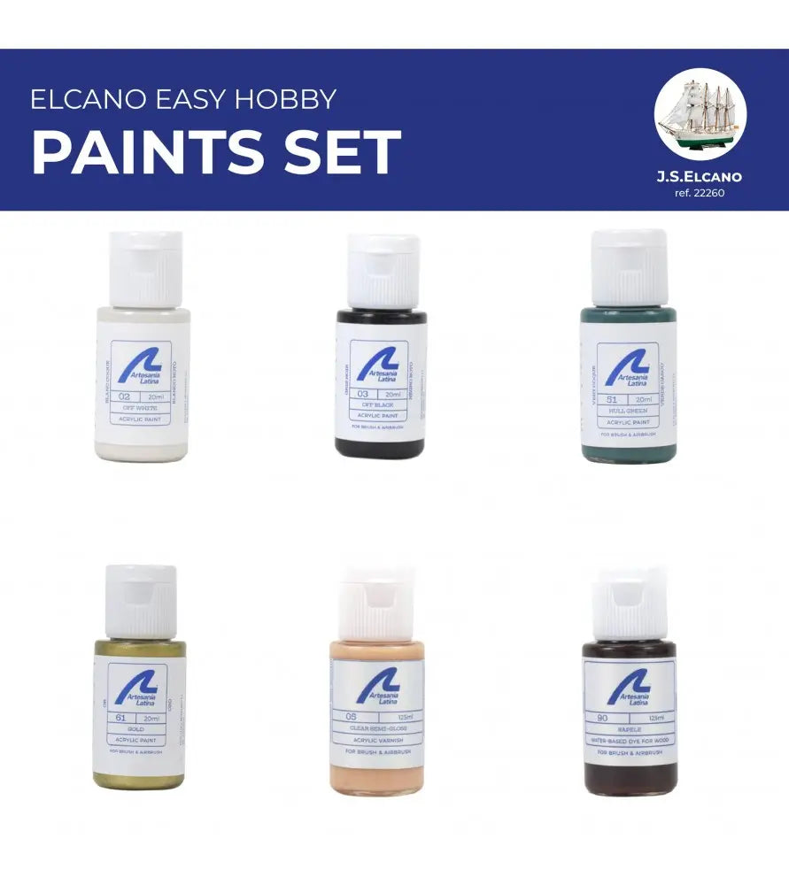 Artesania Paint Set for Model #22260 J.S Elcano Artesania Latina