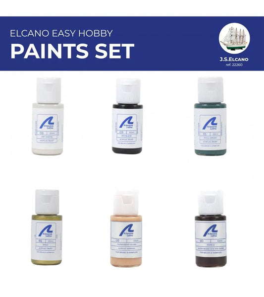 Artesania Paint Set for Model #22260 J.S Elcano Artesania Latina