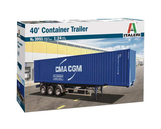 Italeri 1/24 40' CONTAINER TRAILER Plastic Model Kit Italeri