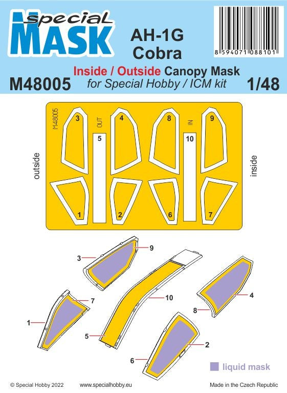Special Hobby 1/48 AH-1G Cobra  Mask Special Hobby