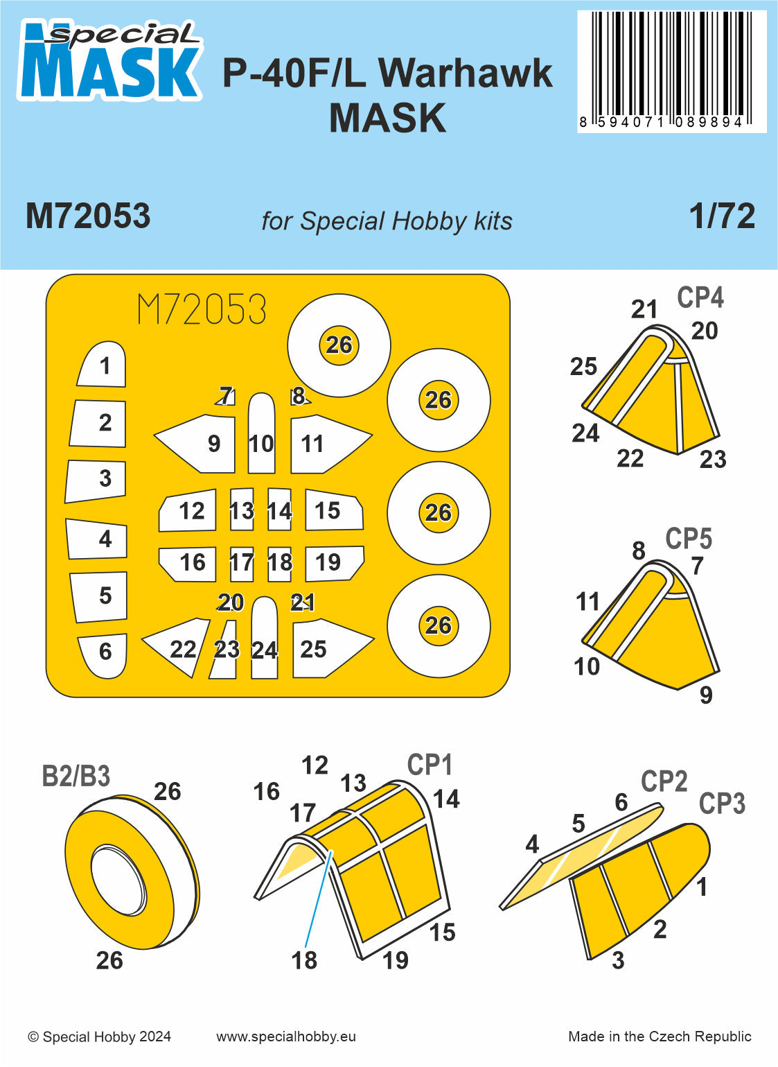 Special Hobby 1/72 P-40F/L Warhawk MASK Special Hobby