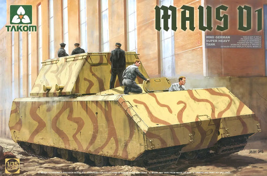 Takom 1/35 WWII German Super Heavy Tank Maus V1 Plastic Model Kit Takom