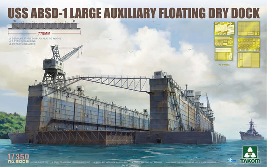 Takom 1/350 USS ABSD-1 Large Auxiliary Floating Dry Dock Plastic Model Kit - Franklin Hobbies Ltd