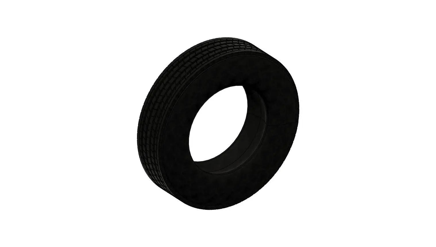 1:24 19.5" Wheel rim Tyre and disc brake Hub 1 x axle set 3D Print File Download Franklin Hobbies Resin Parts