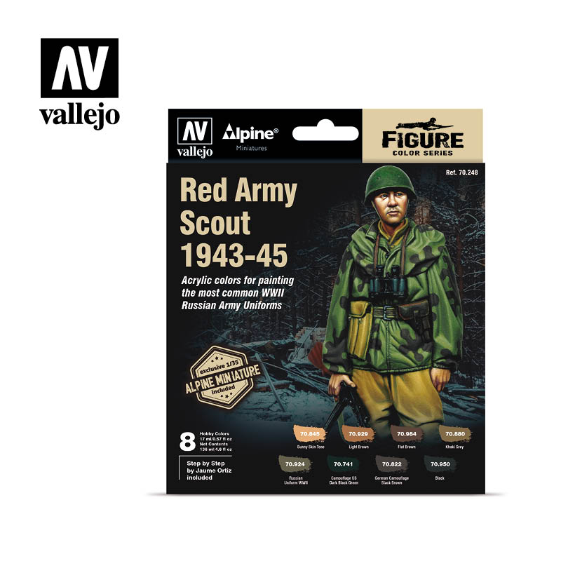 Vallejo Model Colour Alpine Red Army Scount 1943-45 Acrylic Paint Set