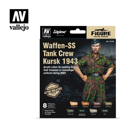 Vallejo Model Colour Alpine Waffen-SS Tank Crew Kursk 1943 Acrylic Paint Set