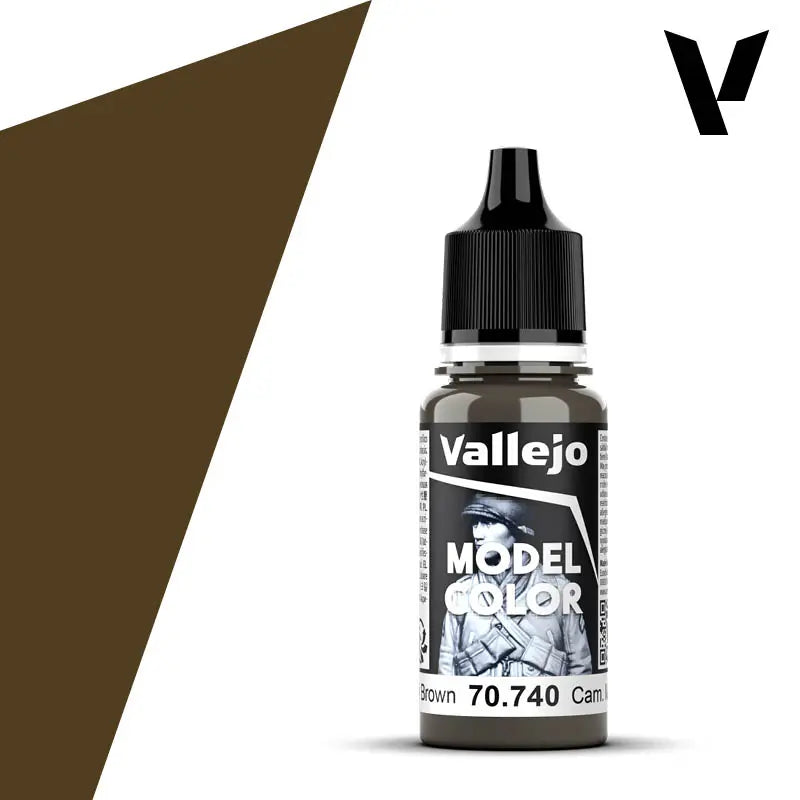 Vallejo Model Color: #117 - Cam. Middle Brown - 18 ml Matt Acrylic Paint Vallejo