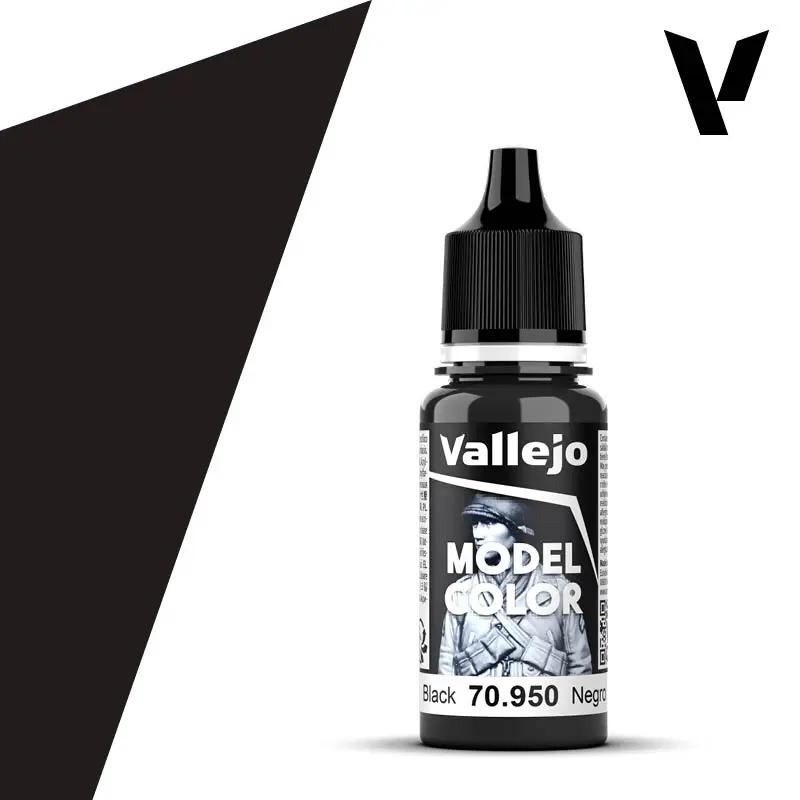 Vallejo Model Colour Black 18 ml Acrylic Paint Vallejo