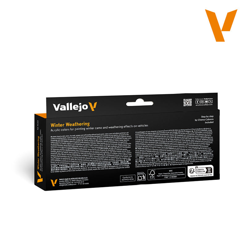 Vallejo Model Color: Winter Weathering by Chema cabrero (8 Colours) Acrylic Paint Set Vallejo