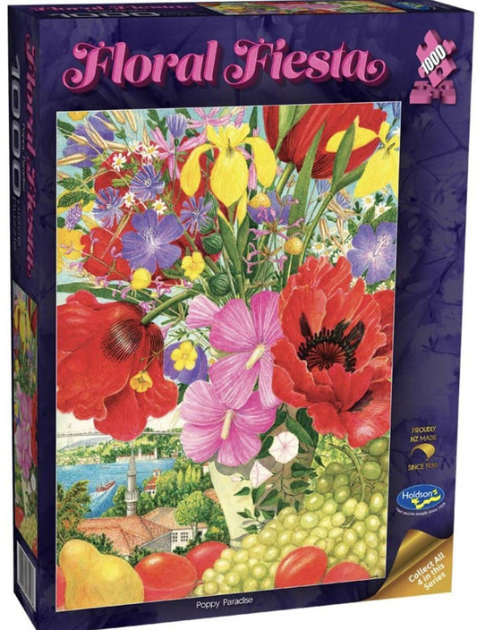Holdson 1000 Piece Jigsaw Puzzle Floral Fiesta Poppy Paradise Holdson