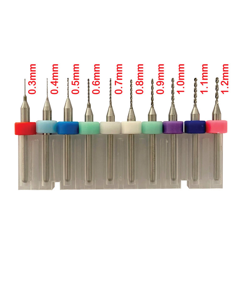 Ickysticky 10 Pce Tungsten Micro Drill Bits 0.3mm - 1.2mm