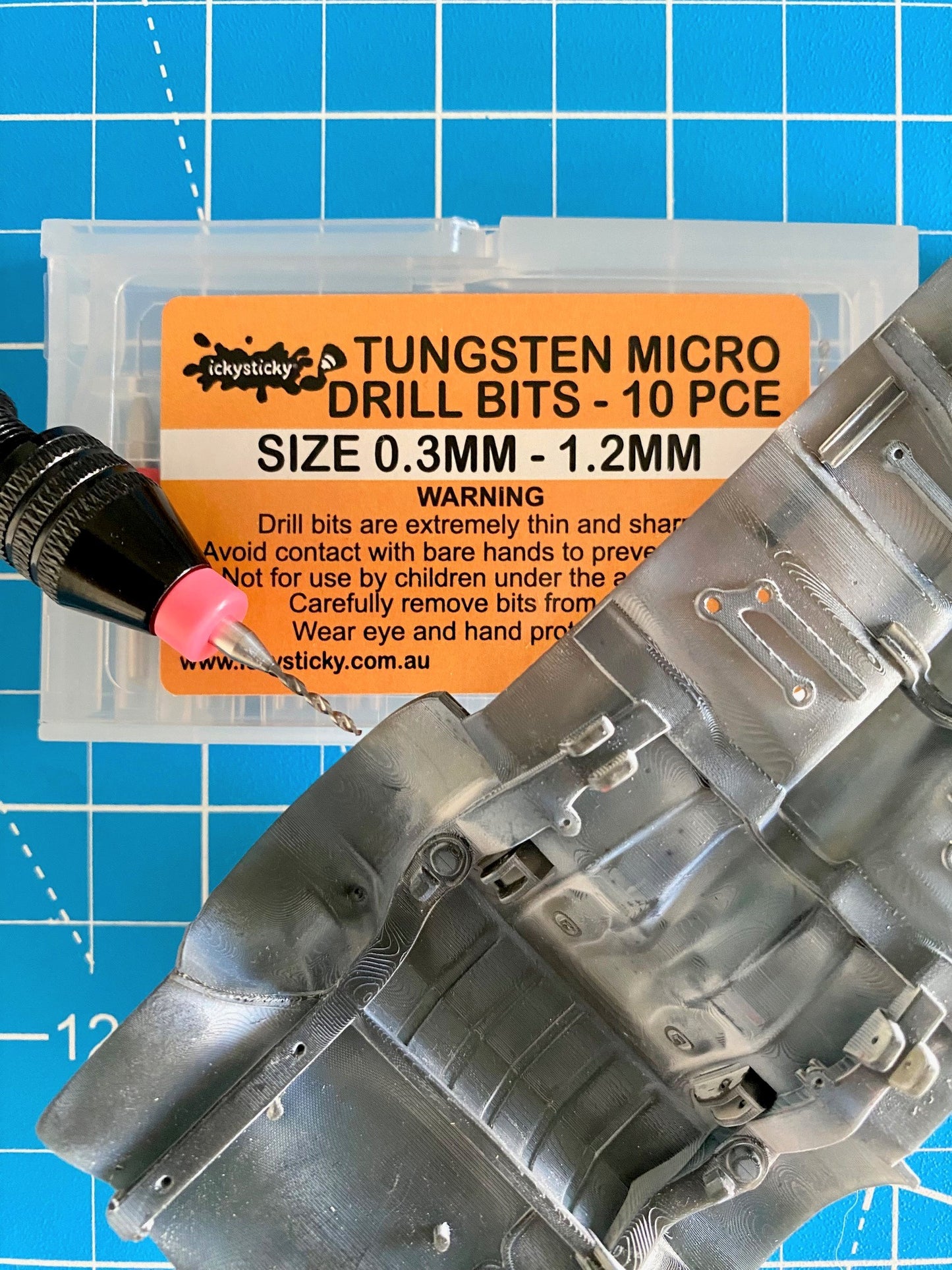 Ickysticky 10 Pce Tungsten Micro Drill Bits 0.3mm - 1.2mm