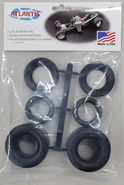 Atlantis 1/16 Funny Car Tire set Plastic Model Kit Atlantis