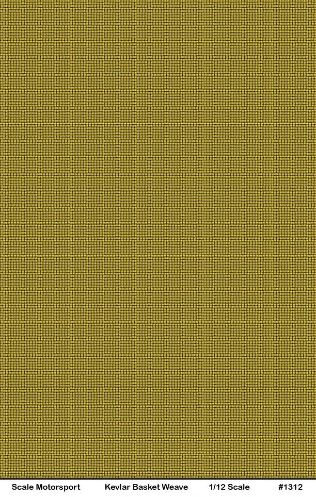 Scale Motorsport 1:12 Kevlar Yellow on Black Decal Scale Motorsport