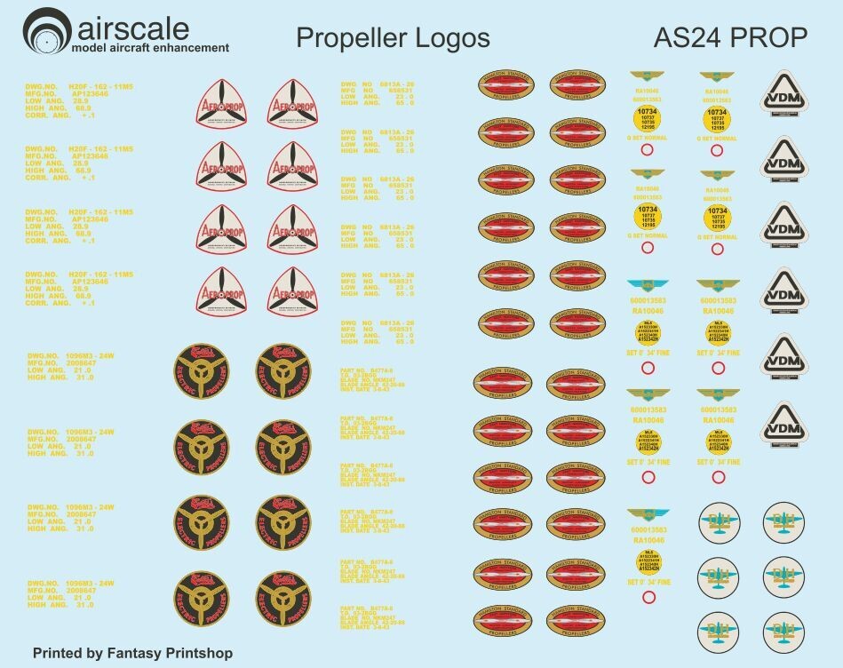 Airscale 1/24 Propeller Logos