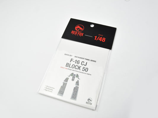 Red Fox Studio 1:48 F-16 CJ Block 50 Quick Set 3D Instrument Panel (for Tamiya)