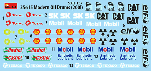 Miniart 1:35 Modern Oil Drums 200l