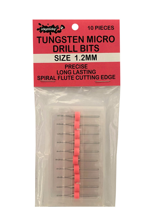 Ickysticky 10 Pce Tungsten Micro Drill Bits 1.2mm