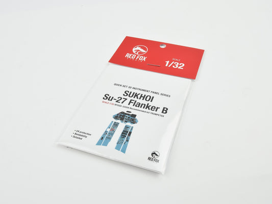 Red Fox Studio 1:32 Sukhoi Su-27 Flanker B Quick Set 3D Instrument Panel (for Trumpeter)