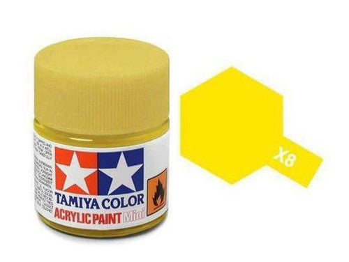 Tamiya Color Acrylic Paint X-8 Gloss Lemon Yellow 10ml