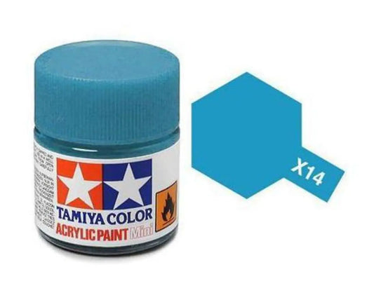 Tamiya Color Acrylic Paint X-14 Gloss Sky Blue 10ml Tamiya