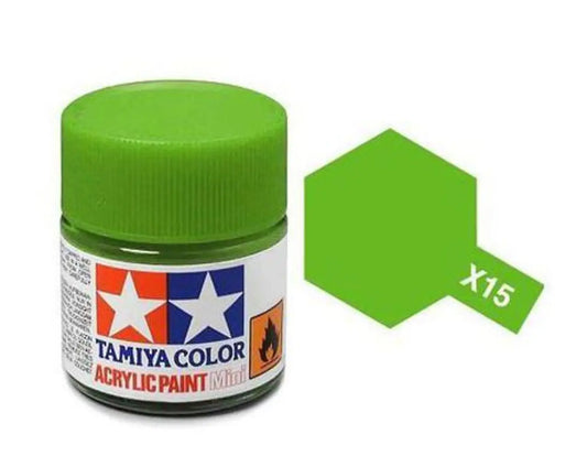 Tamiya Color Acrylic Paint X-15 Gloss Light Green 10ml Tamiya