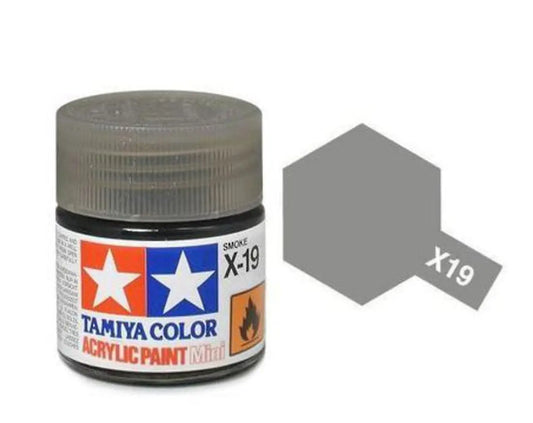 Tamiya Color Acrylic Paint X-19 Gloss Smoke 10ml Tamiya