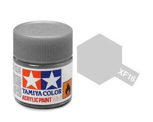 Tamiya Color Acrylic Paint XF-16 Flat Aluminum 10ml