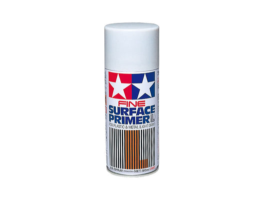 Tamiya Fine Surface Primer Large for Plastic and Metal Light Grey180ml
