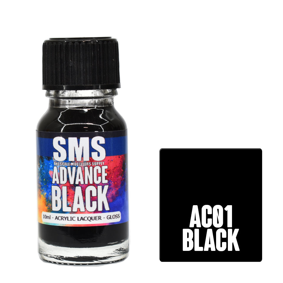 SMS Advance  Black 10ml Acrylic Lacquer