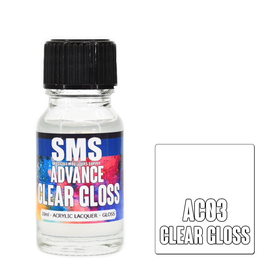 SMS Advance Clear Gloss 10ml Acrylic Lacquer