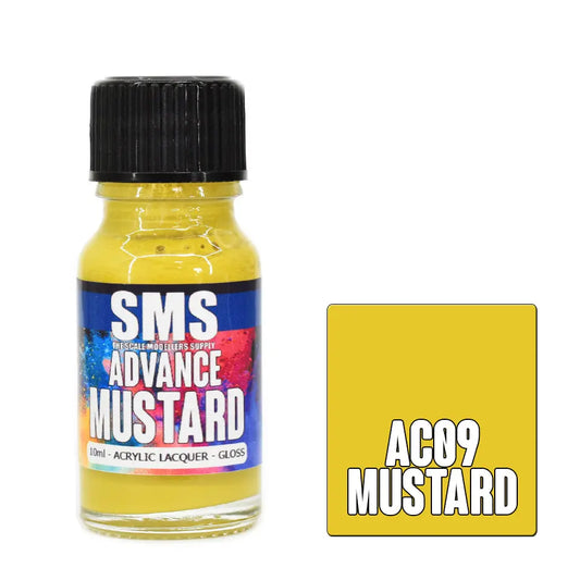 SMS Advance Mustard 10ml Acrylic Lacquer The Scale Modellers Supply