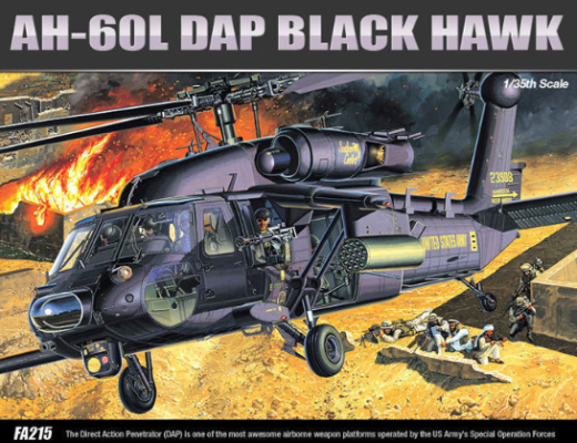 Academy 1/35 AH-60L DAP Black Hawk Plastic Model Kit Academy
