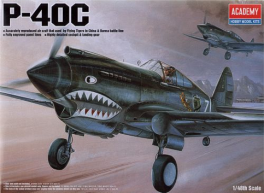 Academy 1/48 P-40C Warhawk Plastic Model Kit Academy