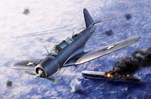 Academy 1/48 SB2U-3 "Battle of Midway" Plastic Model Kit