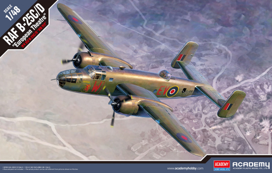 Academy 1/48 RAF B-25C/D "European Theatre" Plastic Model Kit Academy