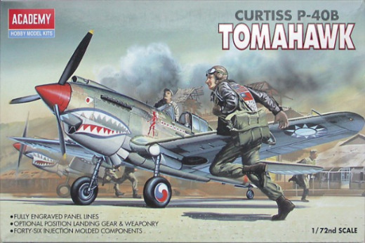 Academy 1/72 P-40B Tomahawk Plastic Model Kit Academy