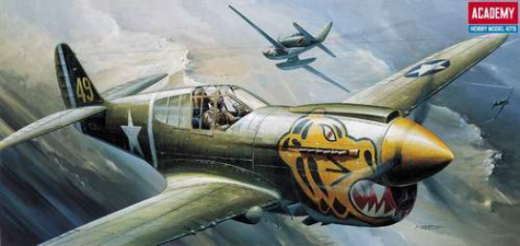 Academy 1/72 P-40E Warhawk Plastic Model Kit *Aus Decals* Academy