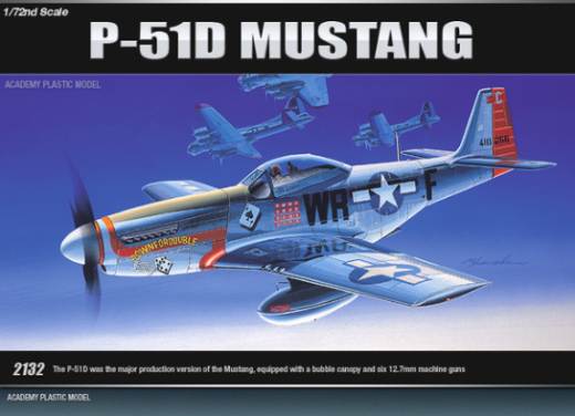 Academy 1/72 P-51D Mustang Plastic Model Kit *Aus Decals*