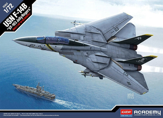 Academy 1/72 USN F-14B "VF-103 Jolly Rogers" Plastic Model Kit Academy