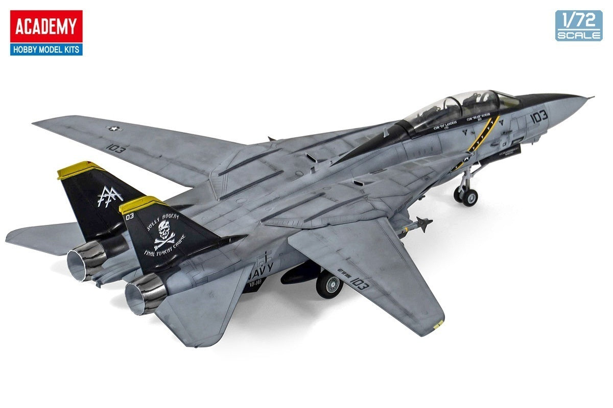 Academy 1/72 USN F-14B "VF-103 Jolly Rogers" Plastic Model Kit Academy