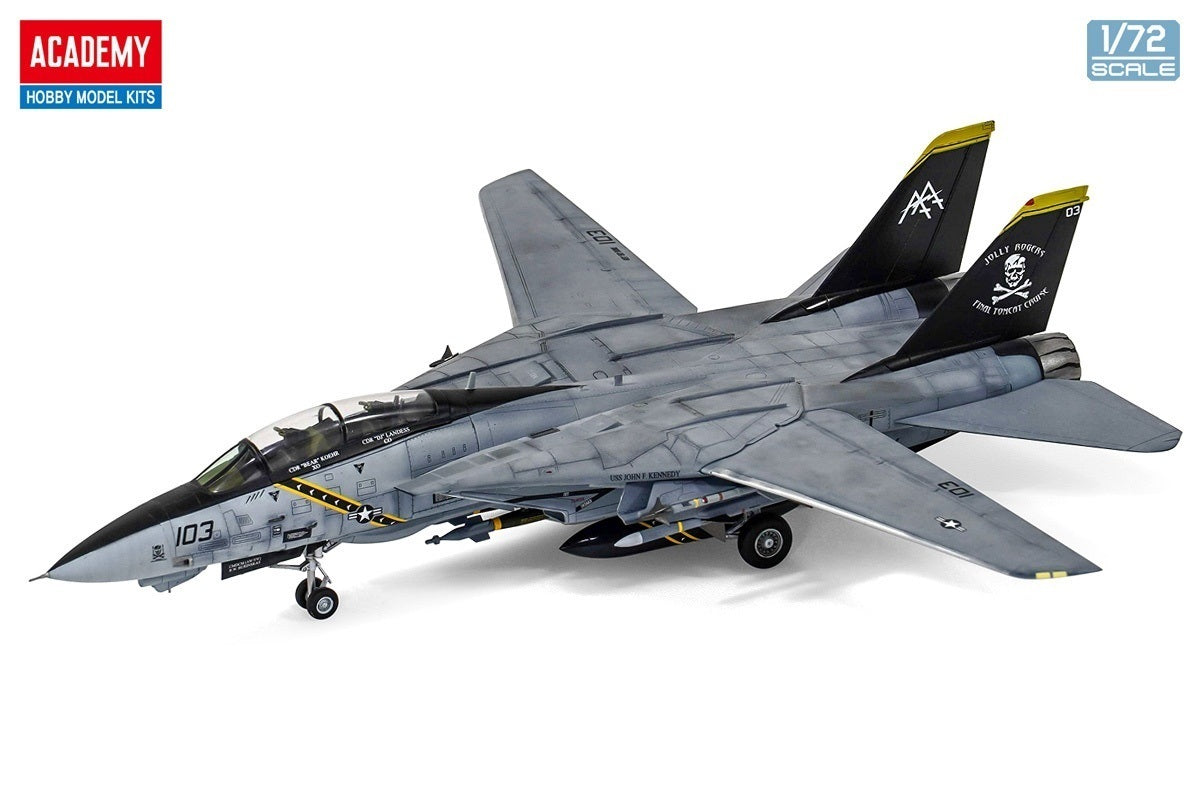 Academy 1/72 USN F-14B "VF-103 Jolly Rogers" Plastic Model Kit Academy