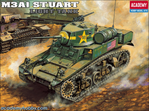 Academy 1/35 U.S. M3A1 Stuart Light Tank Plastic Model Kit