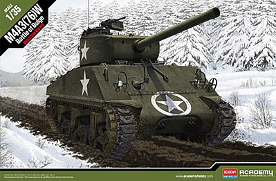 Academy 1/35 M4A3 (76)W "Battle Of Bulge" Plastic Model Kit