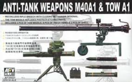 AFV Club 1/35 Anti-Tank Weapons M40A1 & Tow A1 Plastic Model Kit