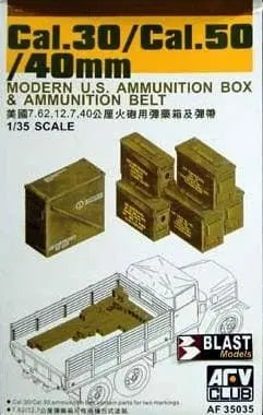 AFV Club 1/35 40mm/Cal.30/Cal.50mm Ammo Box Plastic Model Kit AFV Club