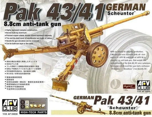 AFV Club 1/35 German Pak 43/41 8.8cm Anti-Tank Gun Plastic Model Kit AFV Club