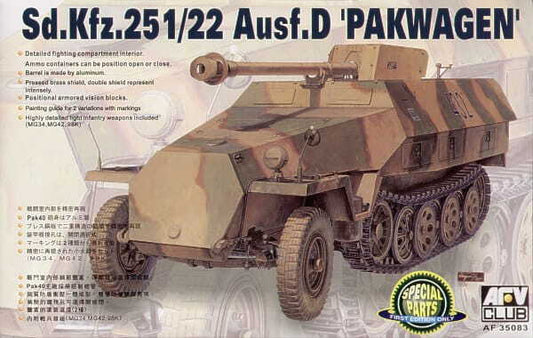 AFV Club 1/35 German Sd.Kfz.25 Ausf.D Pakwagen Plastic Model Kit AFV Club