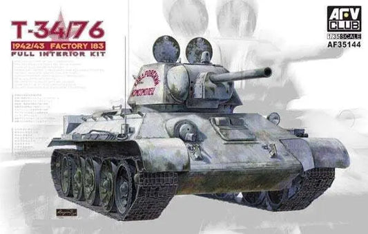 AFV Club 1/35 T34/76 Model 1942/43 Factory No.183 (Full Interior KIT) Plastic Model Kit AFV Club